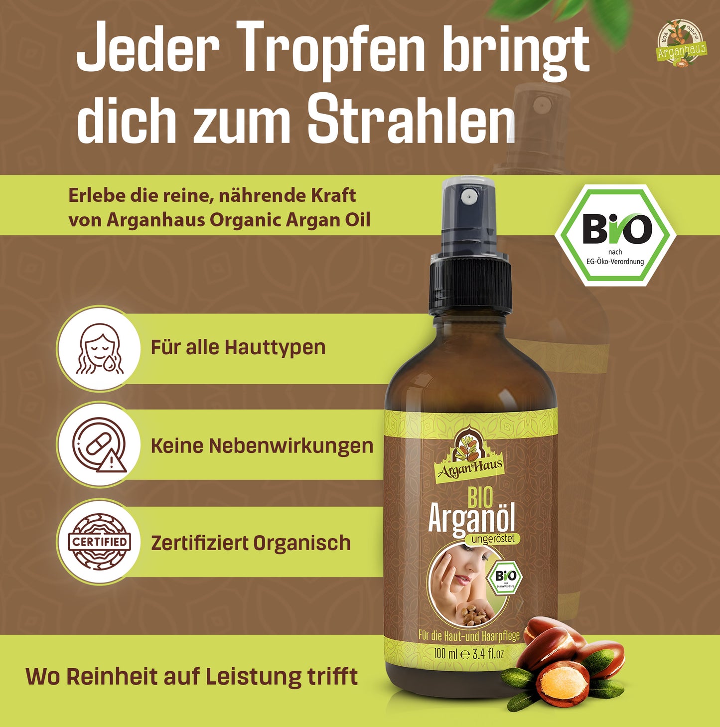 Arganöl für die haut und Haar