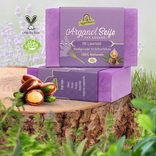 Arganöl Seife mit Lavendel 100g