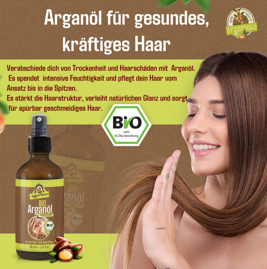 Bio Arganöl  für die Haut und Haare  ungeröstet (75,100,250,oder 500ml)