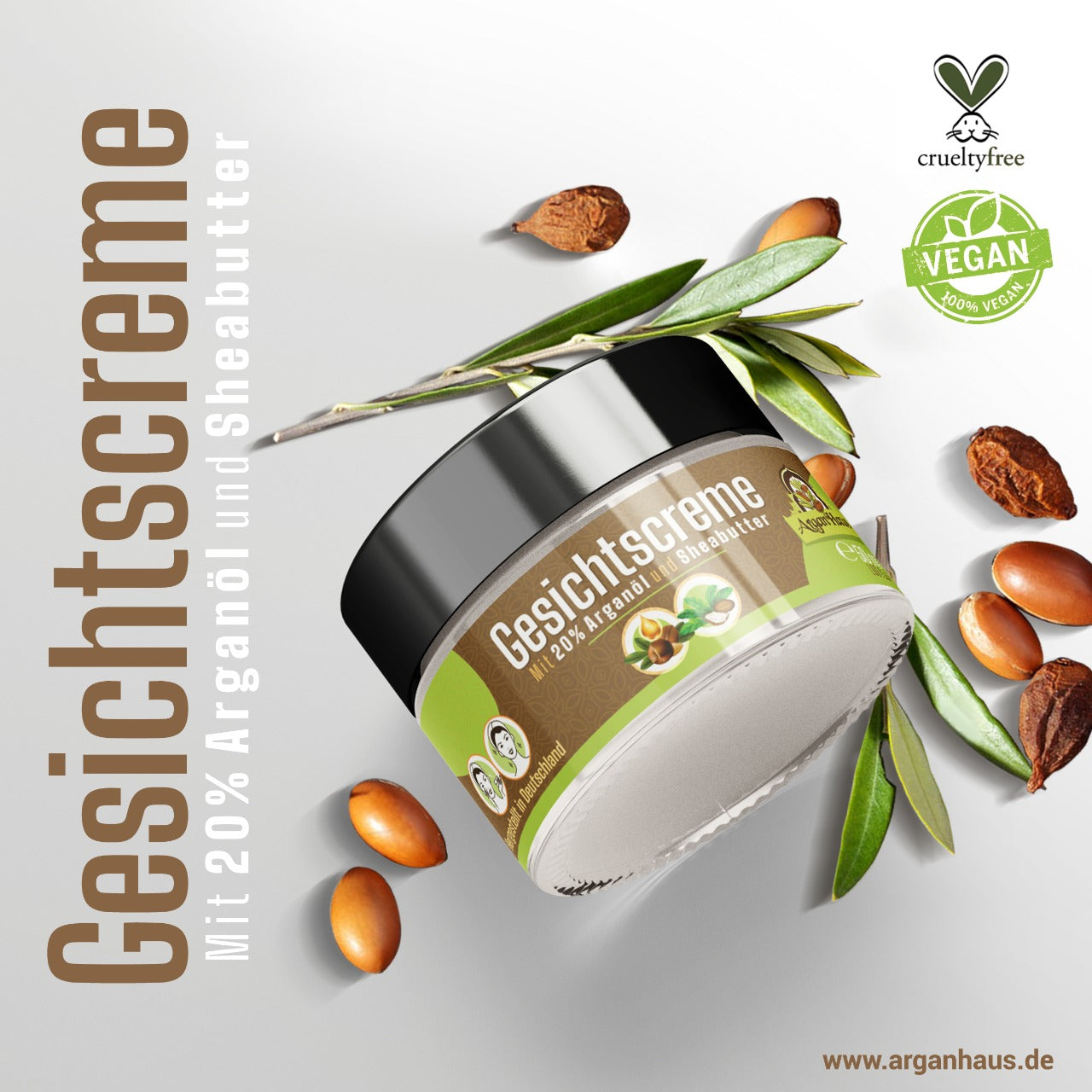 Gesichtscreme mit 20 % Bio Arganöl (50 ml)