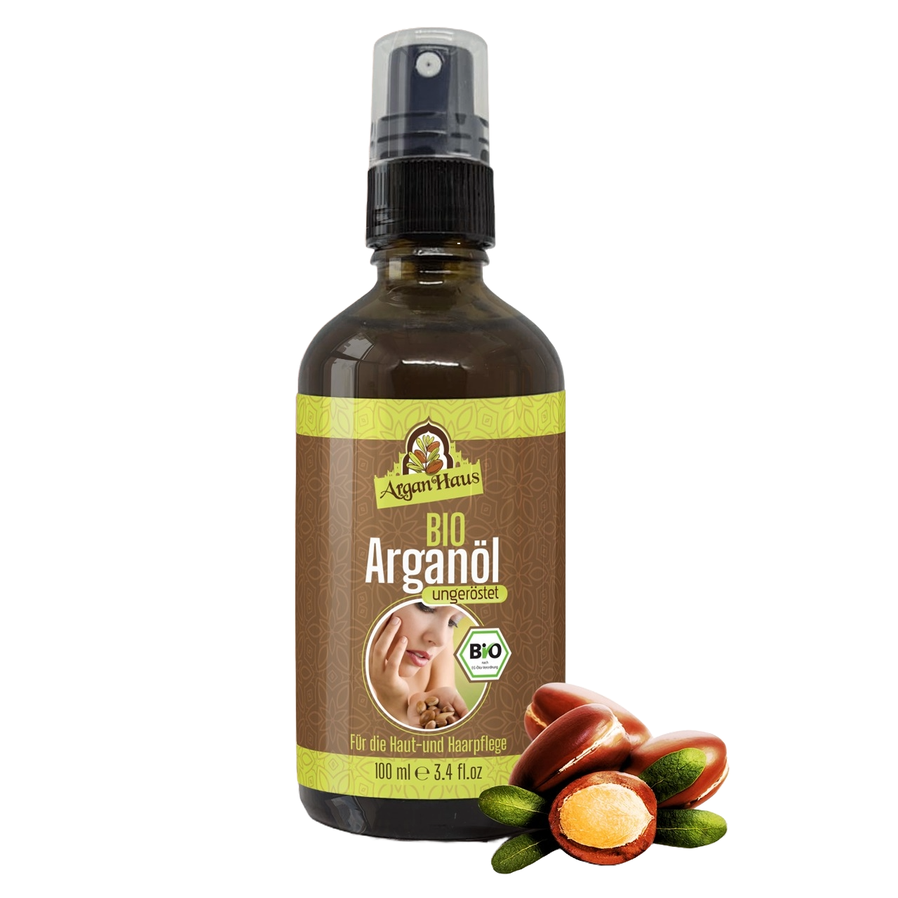 Bio Arganöl  für die Haut und Haare  ungeröstet (75,100,250,oder 500ml)