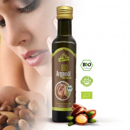 Preview: Bio Arganöl aus ungerösteten Samen(250ml ) Preview: Arganöl-haare