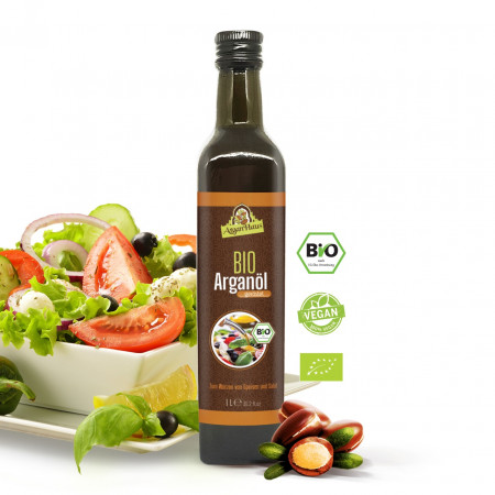 Preview: Bio Arganöl für die Küche geröstet(1000ml) Preview: Arganöl-fuer-die-kueche