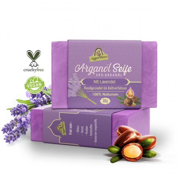 Arganöl Seife mit Lavendel Arganöl Seife mit Lavendel
